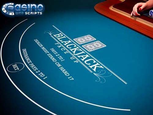 Blackjack 21 Faceup 3D Dealer Game Logo
