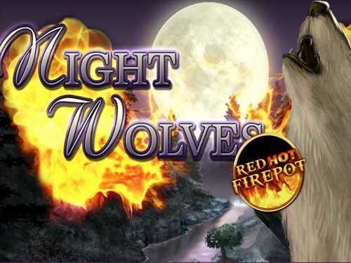 Night Wolves Red Hot Fire Pot Game Logo