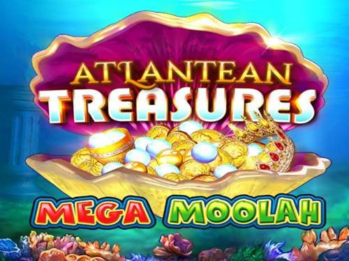 Atlantean Treasures Mega Moolah Game Logo