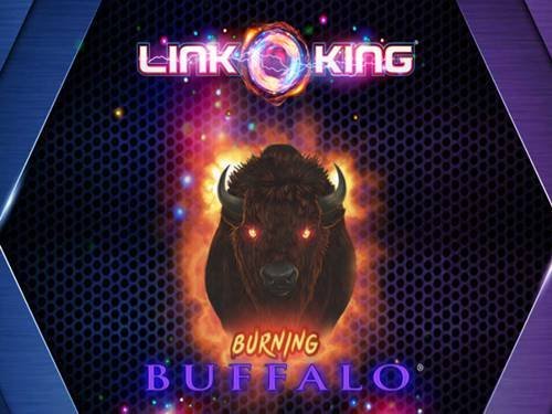 Link King Burning Buffalo Game Logo