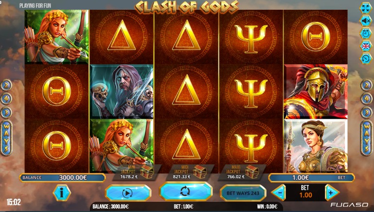 Clash Of Gods Slot by Fugaso