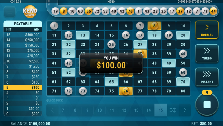 Keno Deluxe by Realistic Games