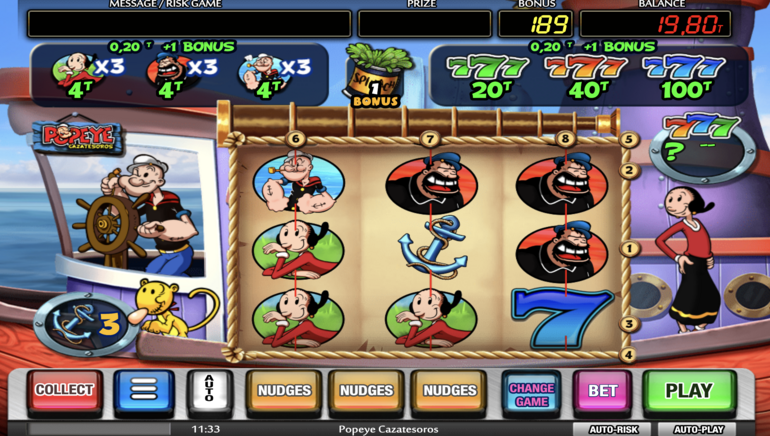 Popeye Cazatesoros Slot by MGA