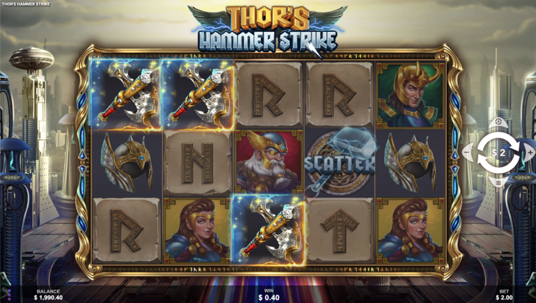 Thor's Hammer Strike Slot by Wizard Games