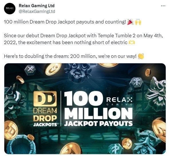 100 million dream drop jackpot payouts