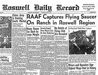 1947 Roswell Daily Record newspaper article