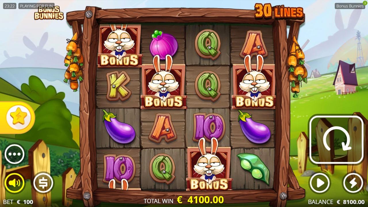 Bonus Bunnies slot - Bonus Symbol screen