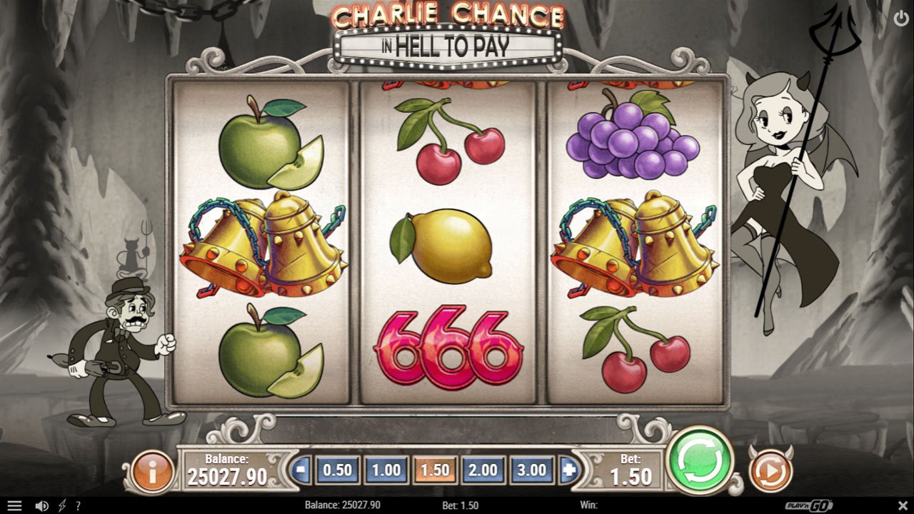Charlie Chance slot - Main Screen