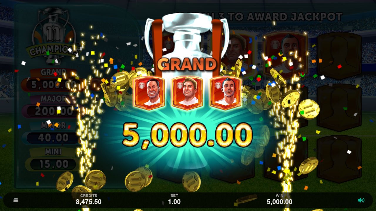11 Champions - Grand Win screen