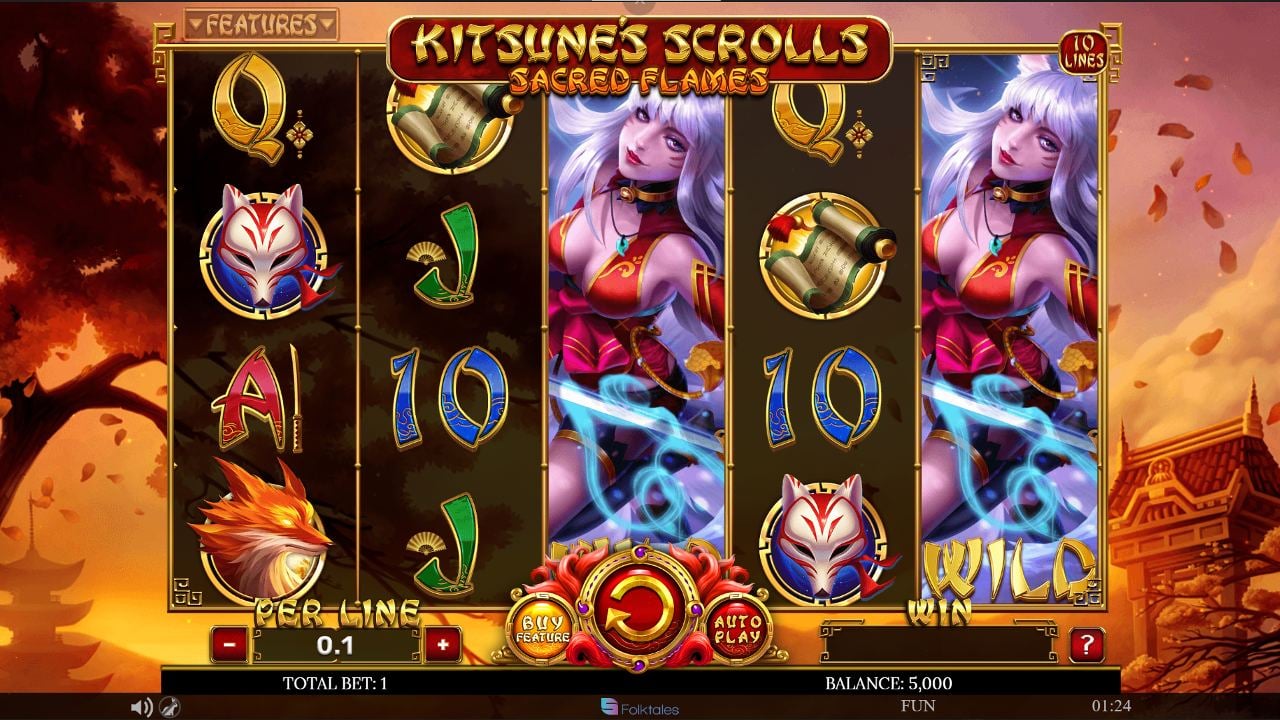 Kitsune’s Scrolls Sacred Flames Slot