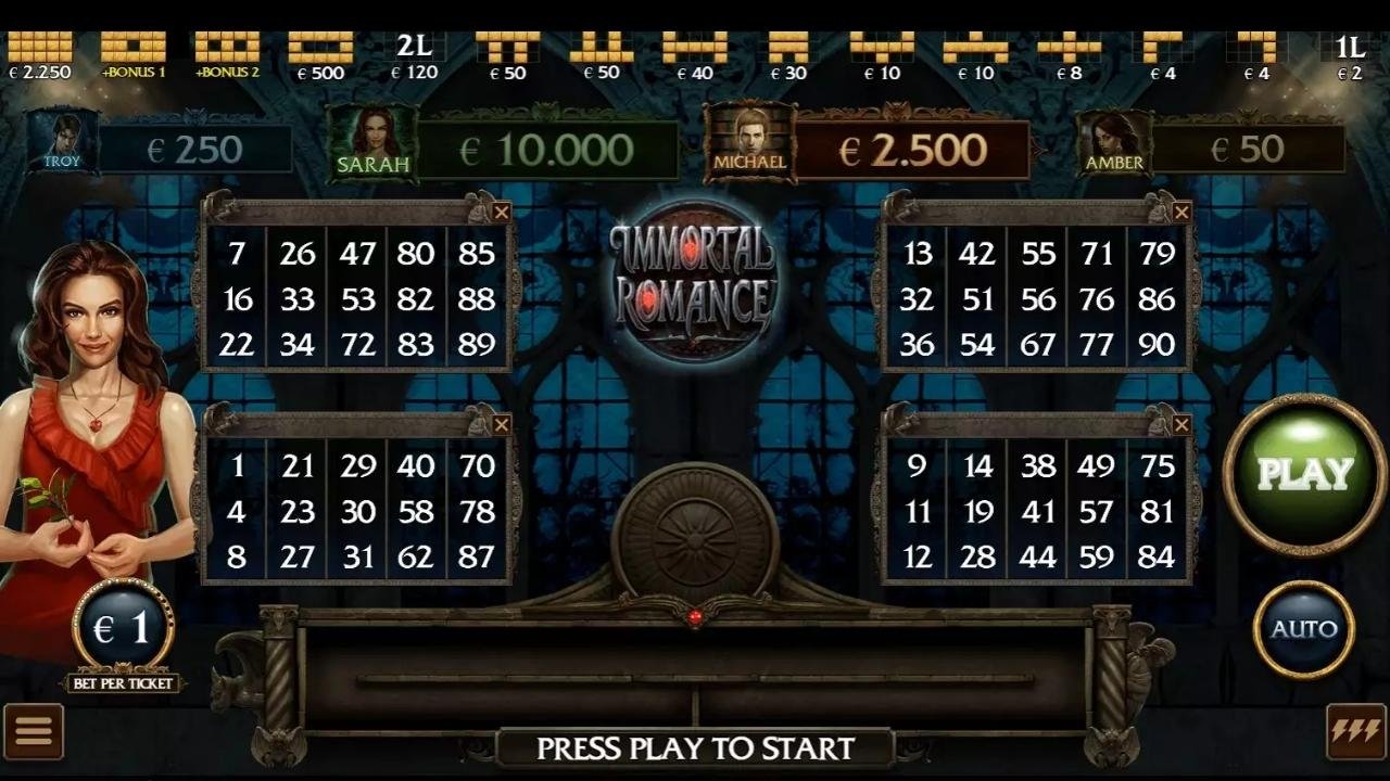 Immortal Romance Video Bingo