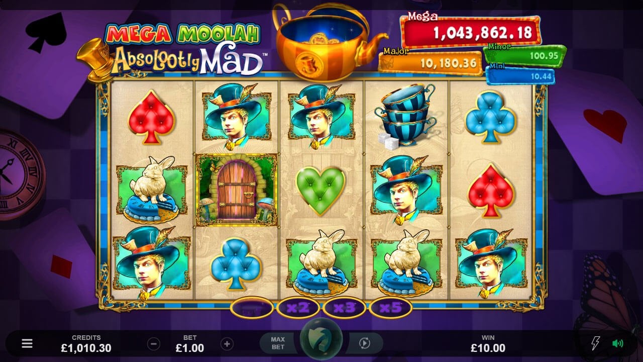 Absolootly Mad Mega Moolah - Main Screen