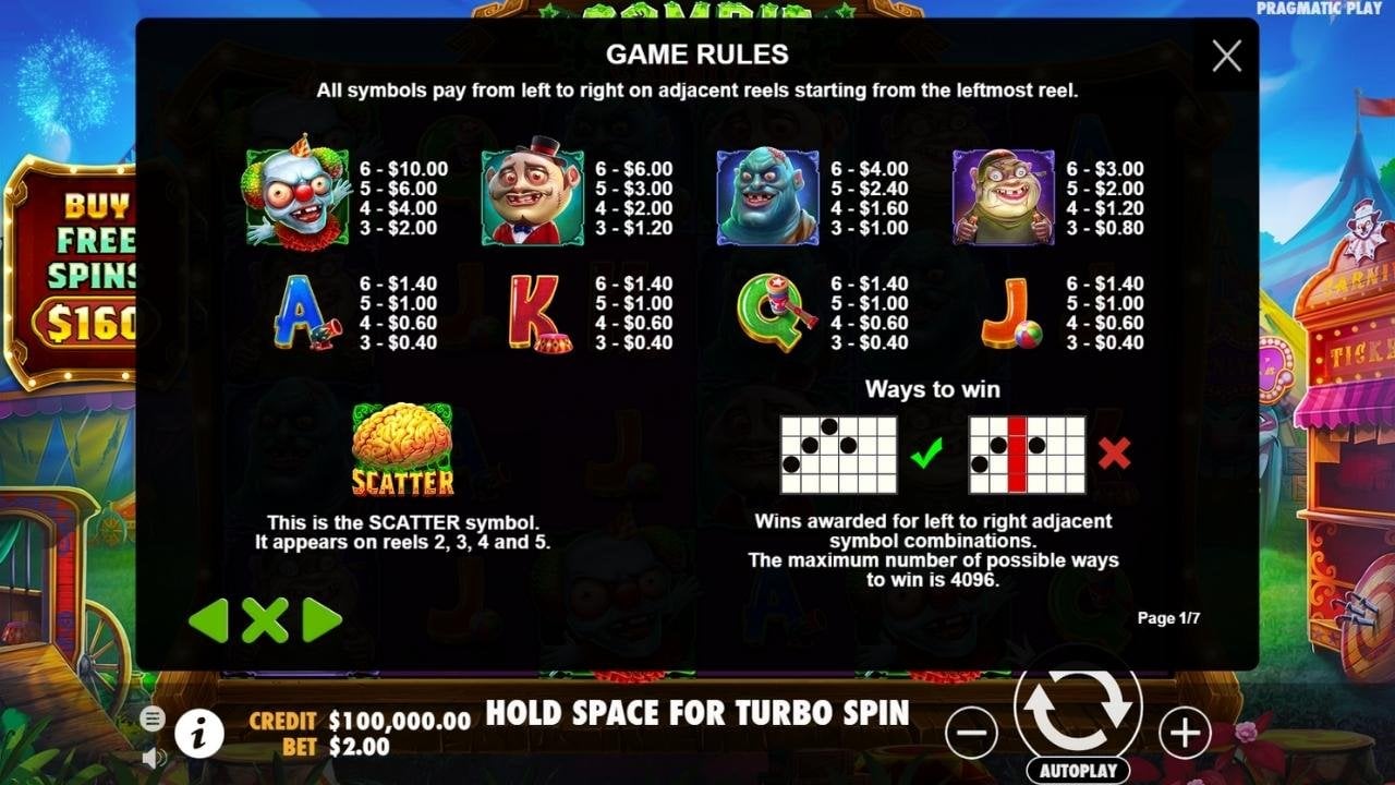 Zombie Carnival Game Rules
