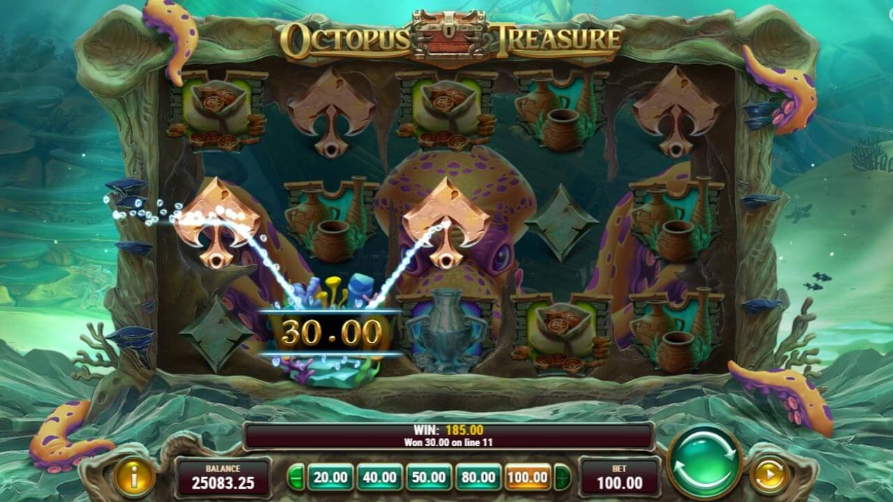 Octopus Treasure slot by Playn GO