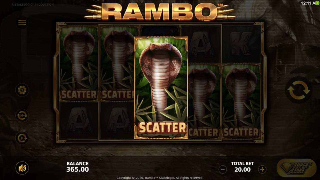 Rambo slot - Scatter symbols