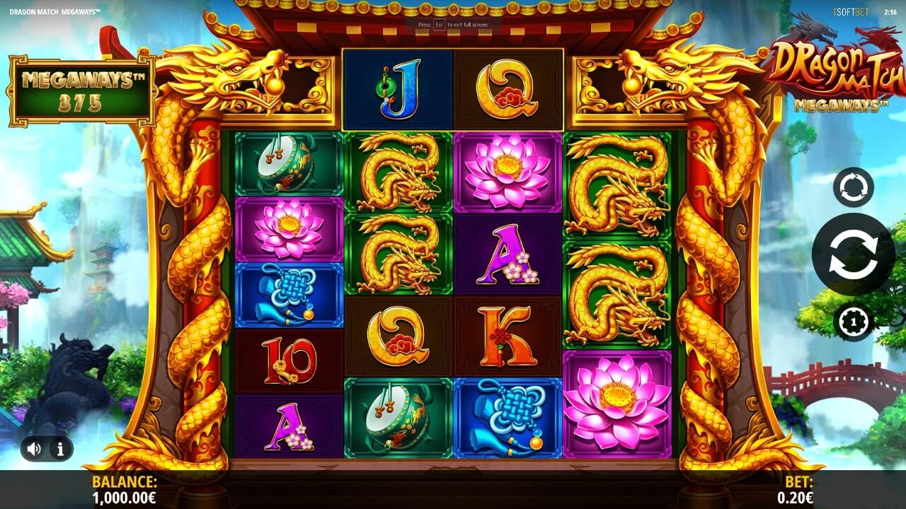 Dragon Match Megaways - Main screen