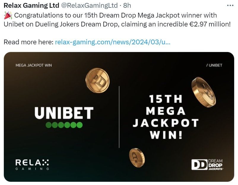 15th Dream Drop Winner