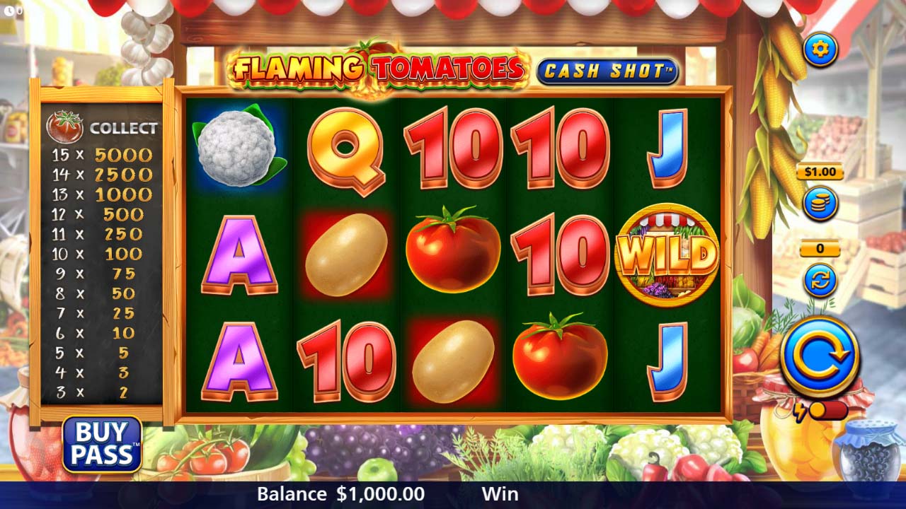 Flaming Tomatoes Cash Shot slot