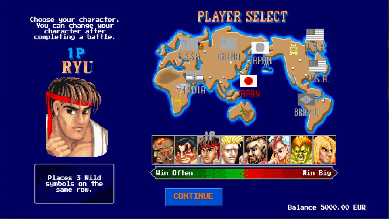 Street Fighter II - Player Select Screen