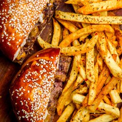 Burgers and fries