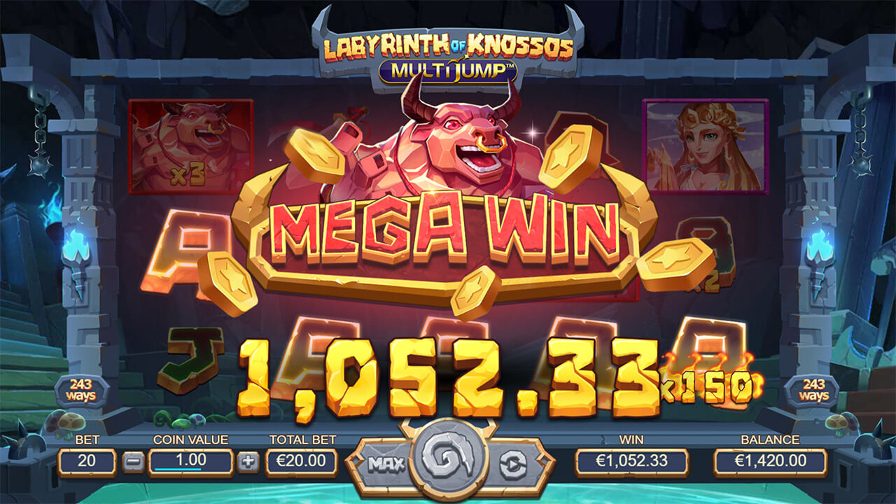 Labyrinth of Knossos MultiJump slot by Yggdrasil