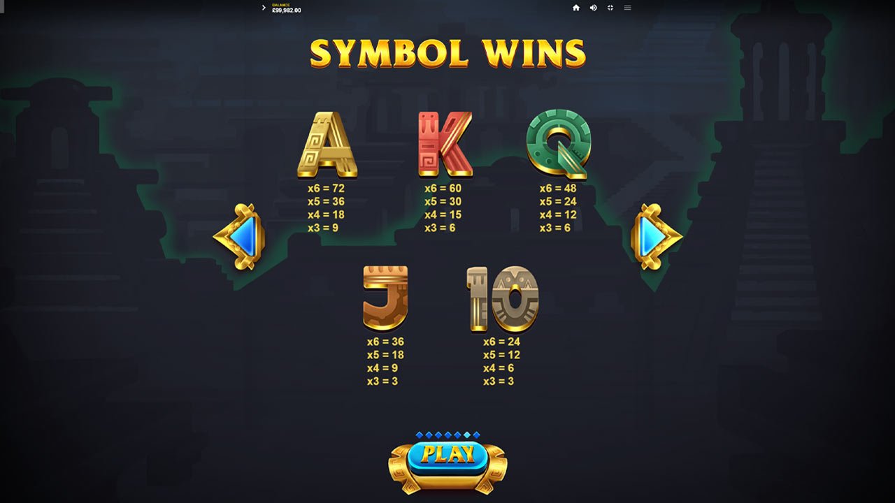 Aztec Spins - Symbols Pays low