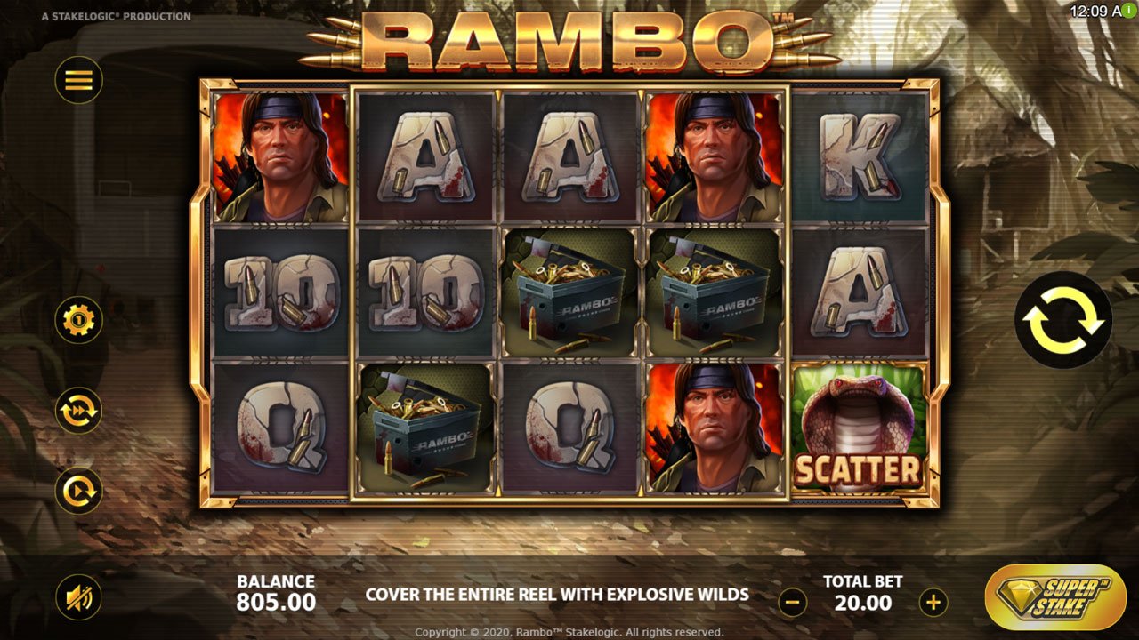 Rambo slot - Main screen