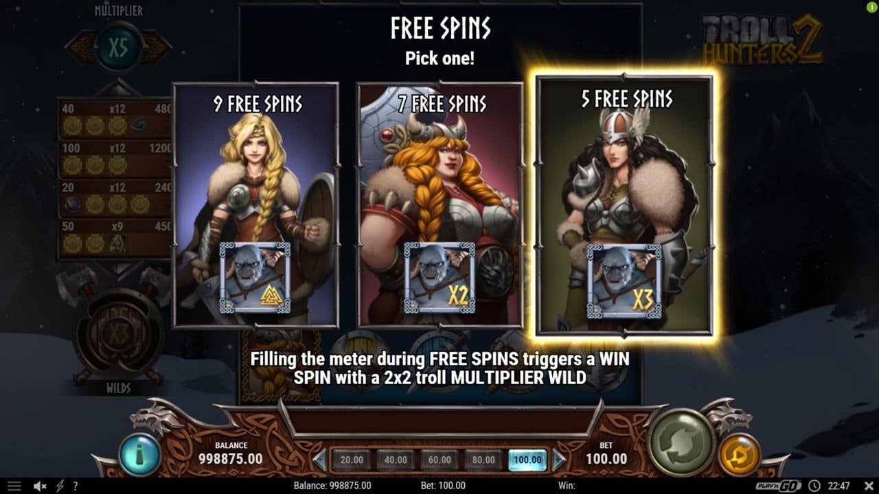Troll Hunters 2 - Free Spins Options