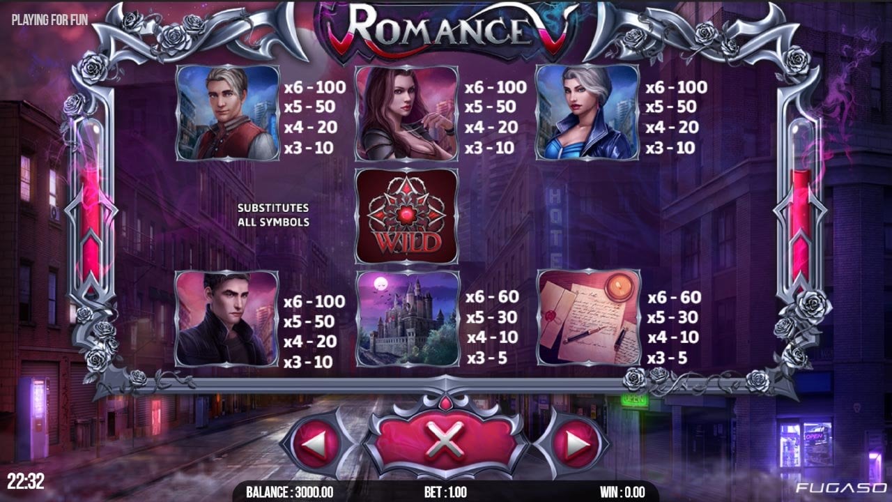 Romance V - High Value symbols