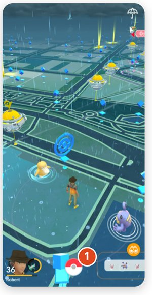 Pokemon GO - game screen
