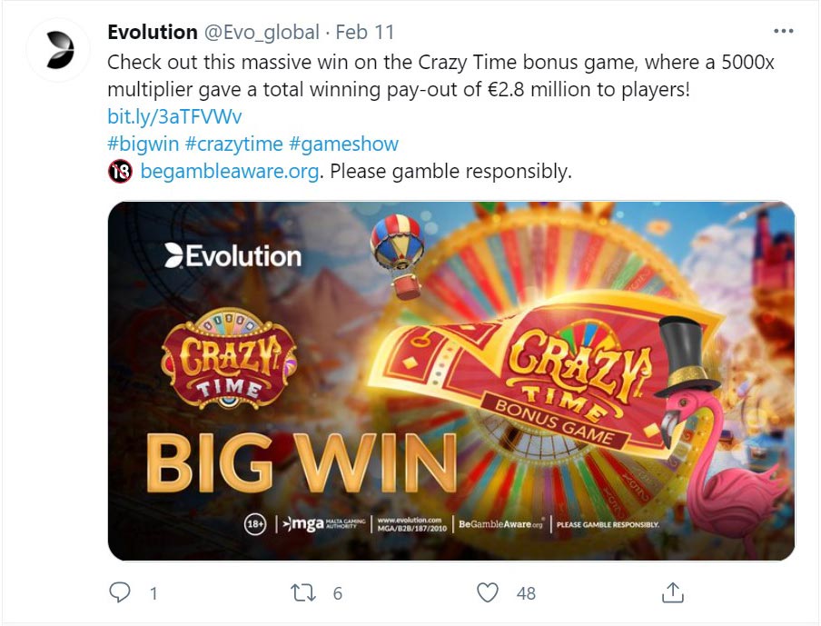 evolution gaming - crazy time winner.jpg