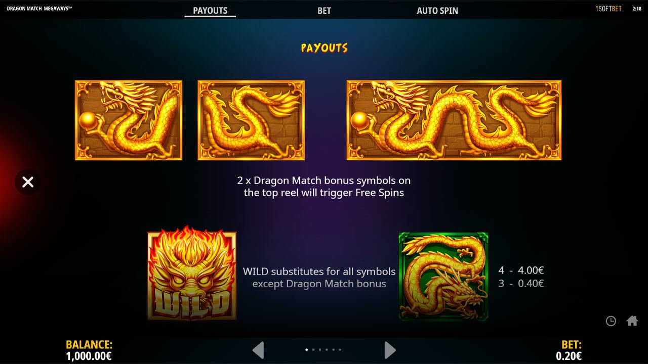 Dragon Match Megaways - Payouts High