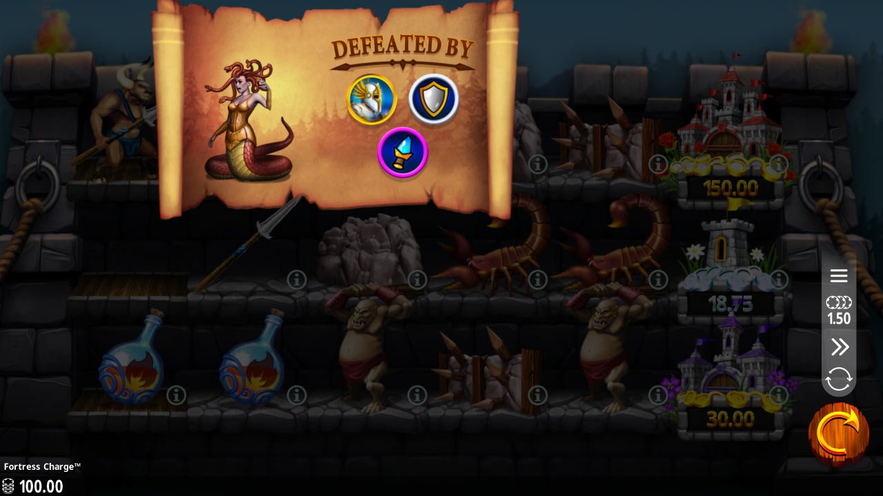 Fortress Charge - Battle Outcome Monster