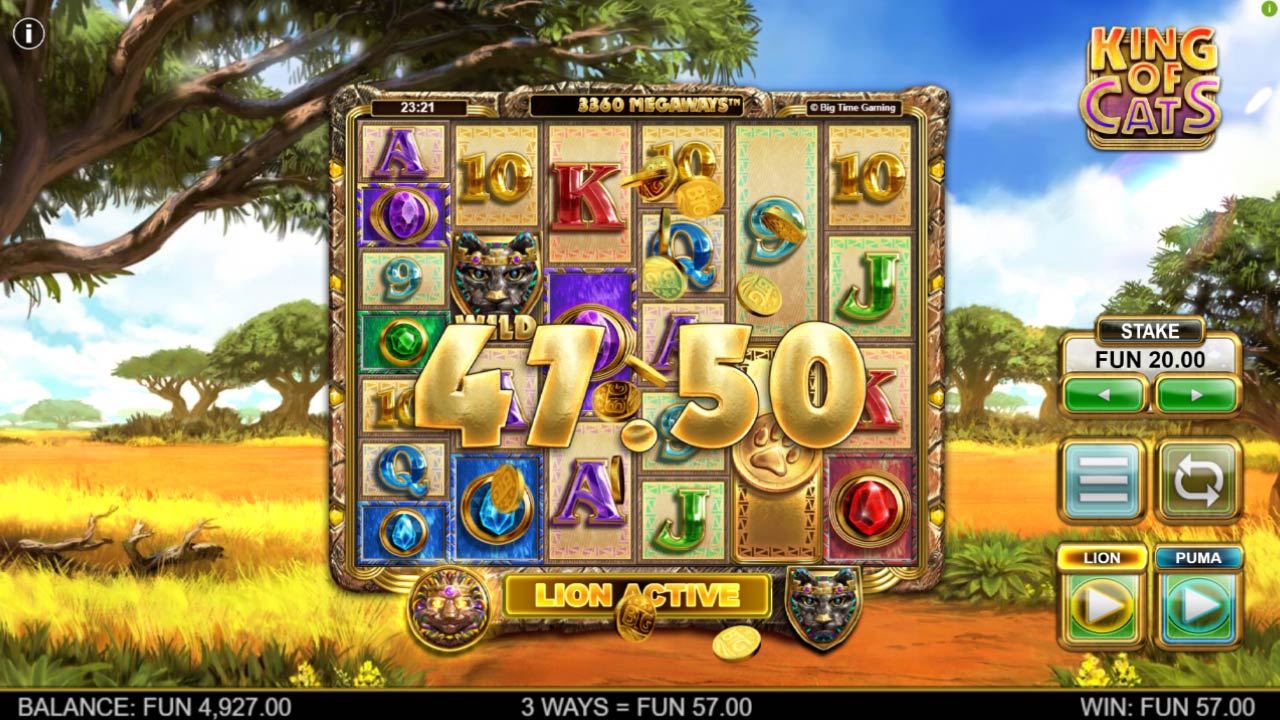 Big Time Gaming - king of cats slot
