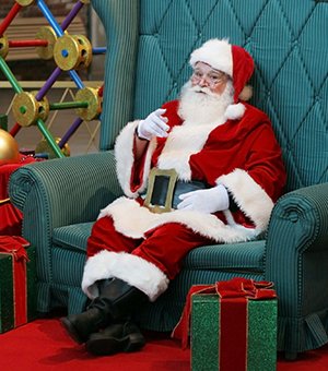 photo of a mall santa