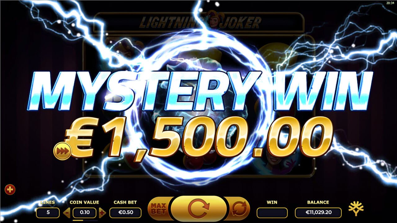 Lightning Joker - Mystery Win payout