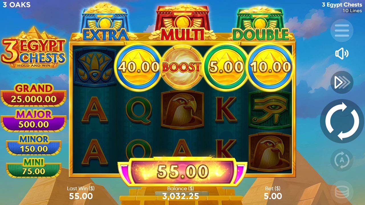 3 Egypt Chests Hold and Win online slot