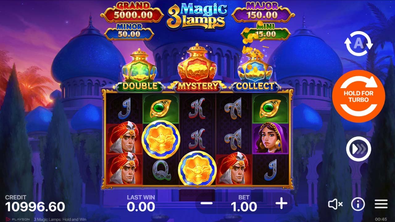 3 Magic Lamps Hold and Win online slot