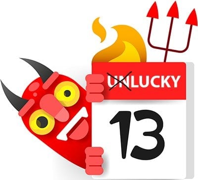 Lucky or unlucky number 13 - only the devil knows