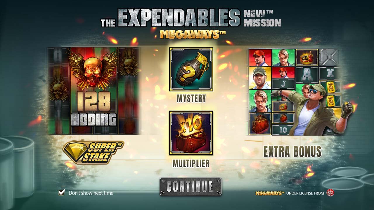 The Expendables New Mission Megaways - Feature screen