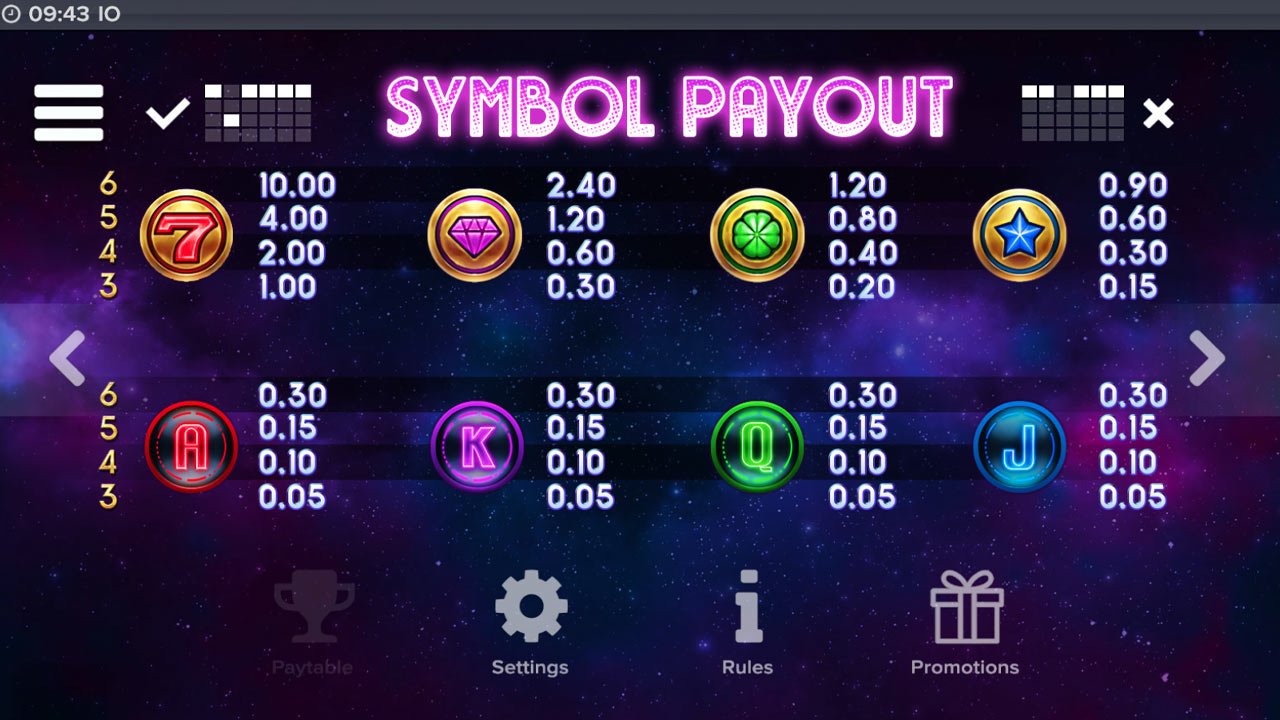 Io slot - Symbol Pays