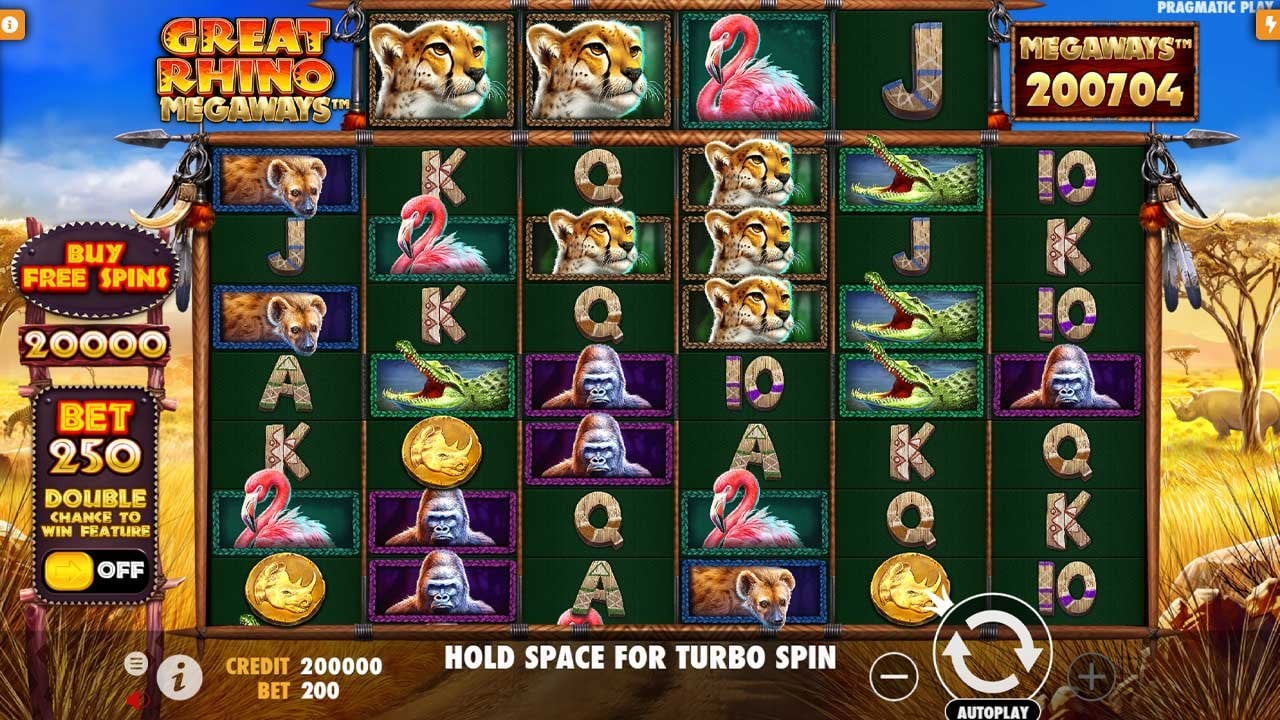 Main Screen - Great Rhino Megaways