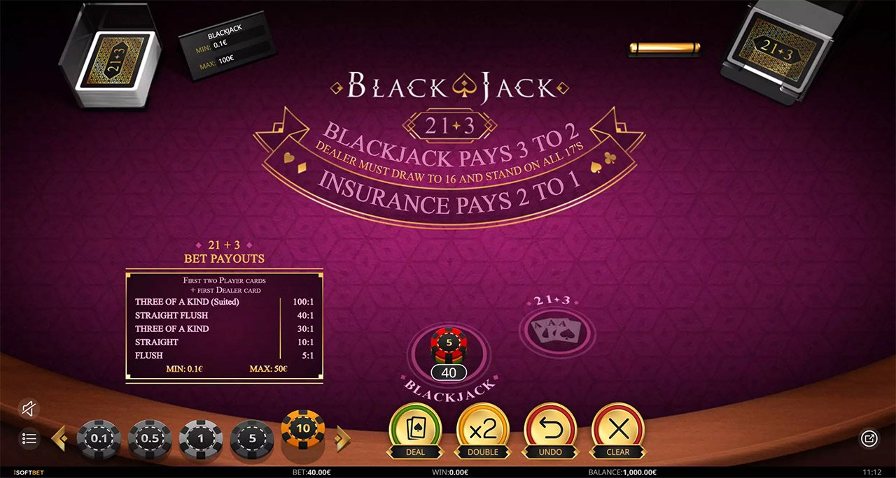 Blackjack 21+3