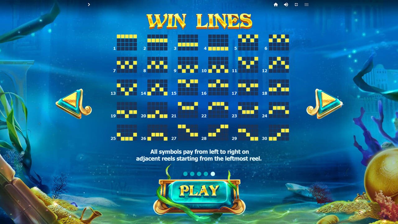 Atlantis slot - Line Wins