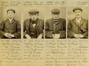 Mug shots of real Peaky Blinders