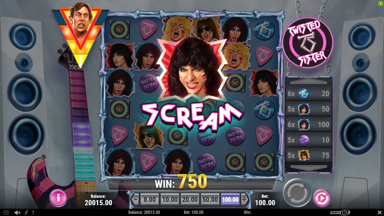Twisted Sister slot - Scream