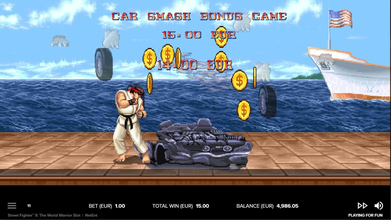 Street Fighter II - Car Smash Bonus Game