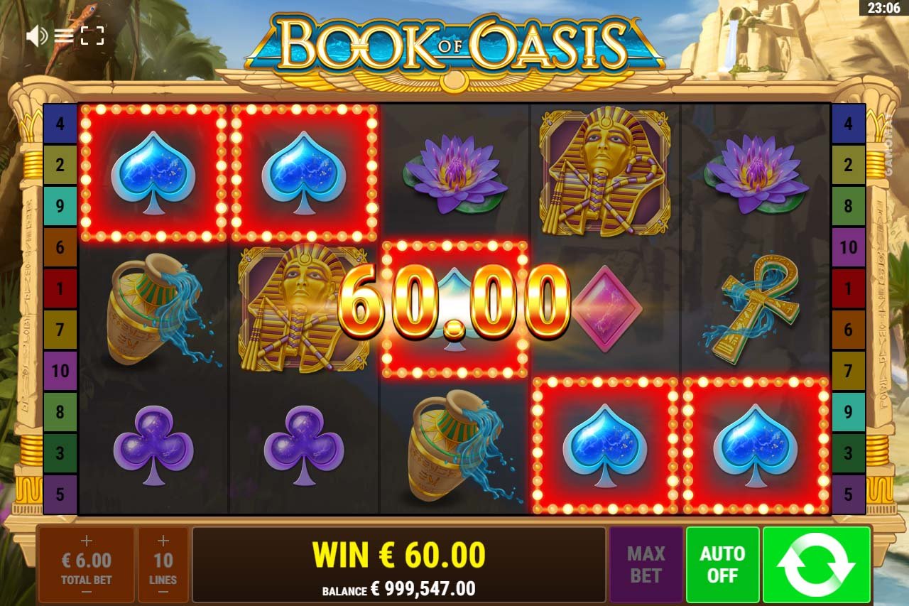 Gamomat Book of Oasis - big win