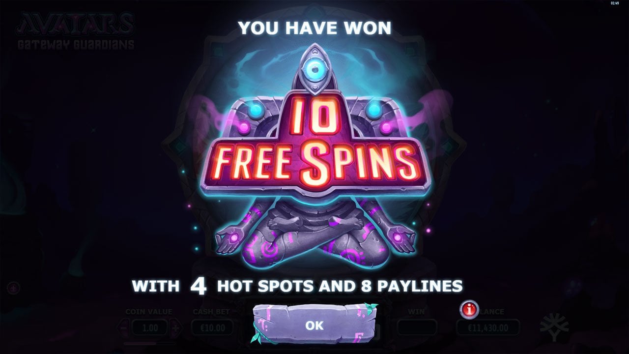 Avatars Gateway Guardians - 10 free spins