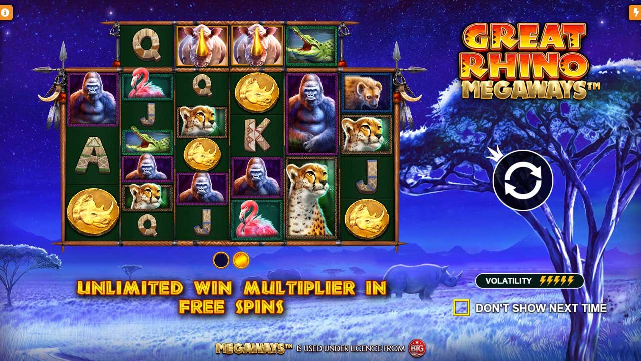 Load Screen Free Spins - Great Rhino Megaways